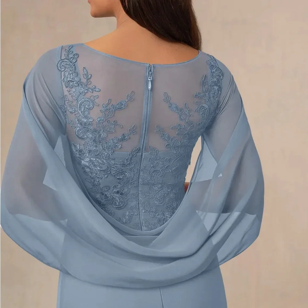 NWT Dusty Blue Azazie dress size 8 - Picture 3 of 8